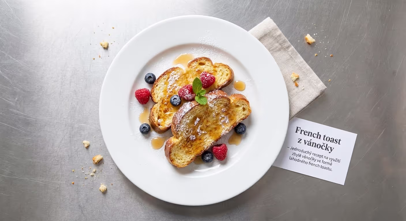 French toast z vánočky