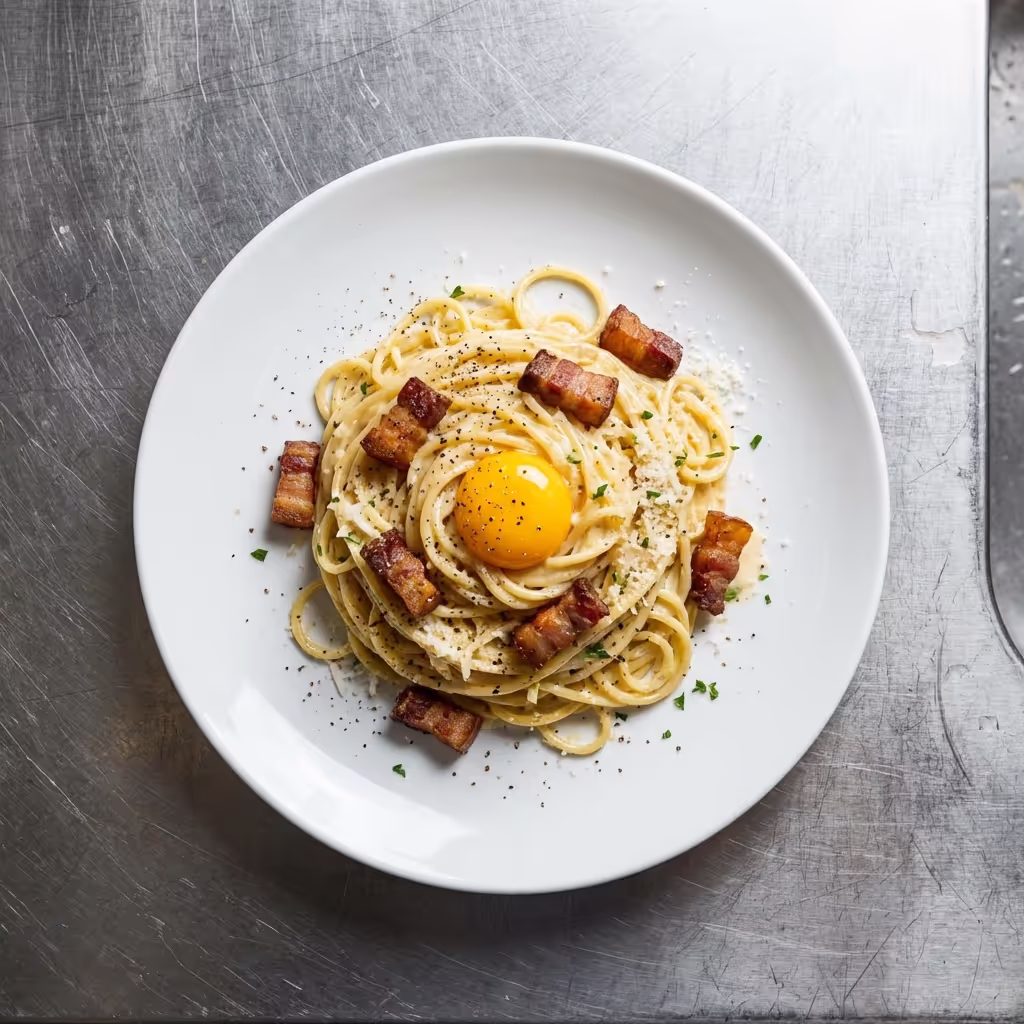 Špagety carbonara podle šéfkuchaře Pizzy Nuova