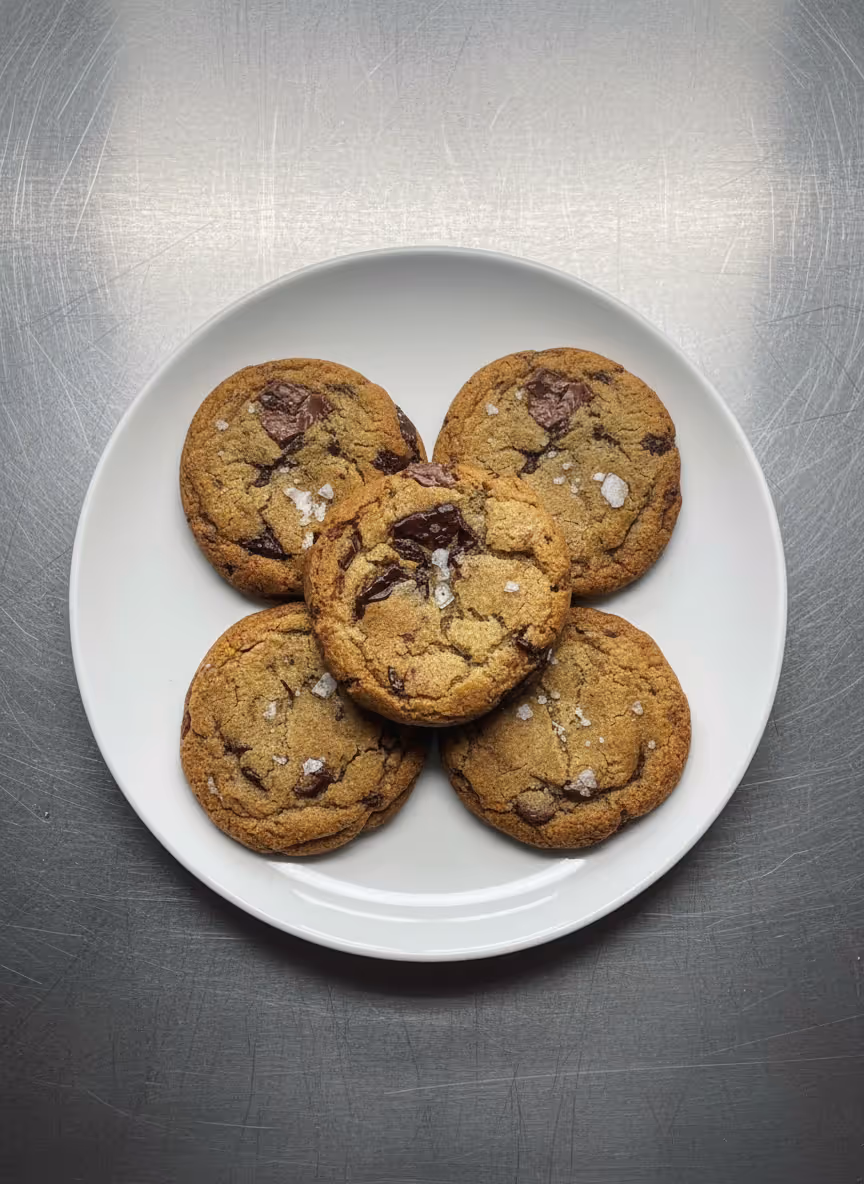 Cookies s hořkou čokoládou a hnědým máslem