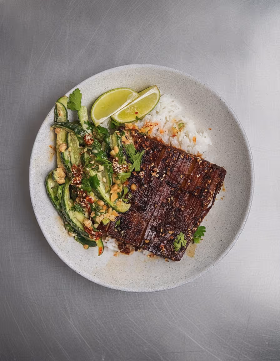 Teriyaki tofu na způsob hasselback