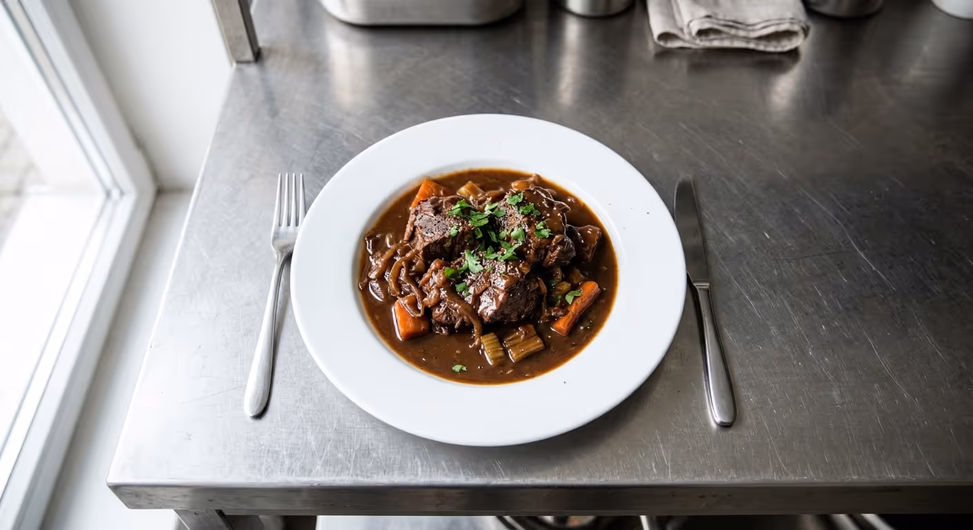 Hovězí maso z trouby do tmavých omáček