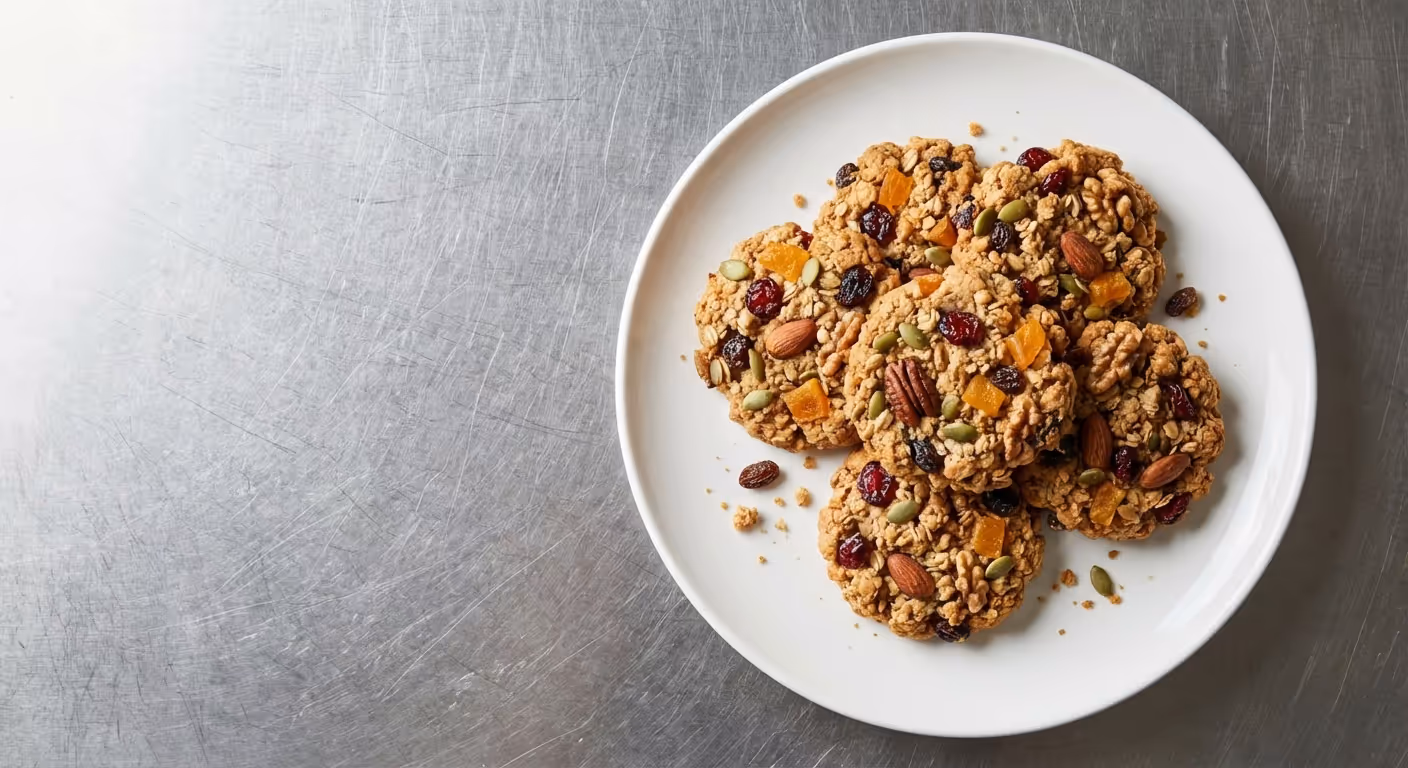 Granola cookies se sušeným ovocem a oříšky