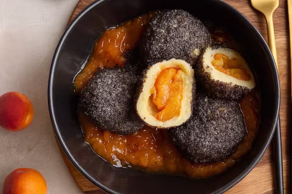 Tvarohové knedlíky s meruňkami