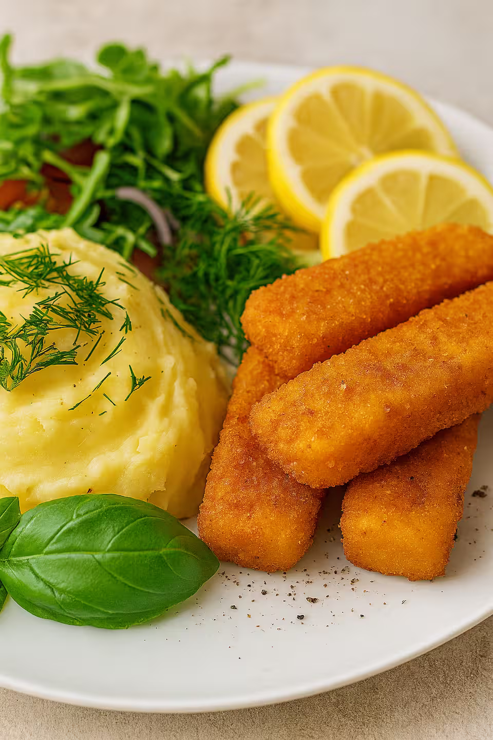 Rybí prsty s bramborovu kaší